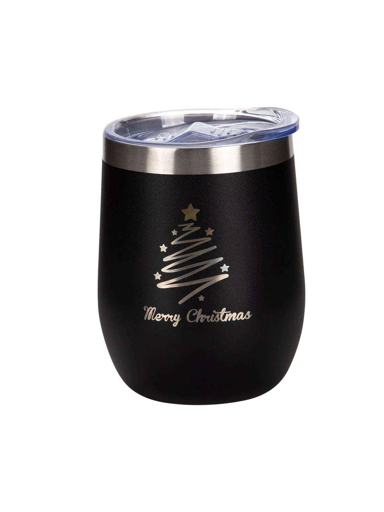 360ml 12oz Christmas Thermos Cup Stainless Steel Thermal Insulated Eggshell Cup Travel Anti-Fall Coffee Bottle Xmas New Year Cup